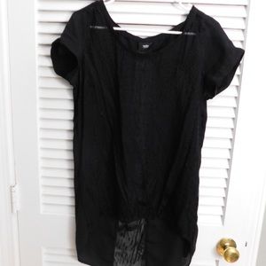 Black with sheer blouse